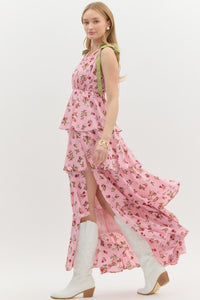 Love Shack Pink Floral Maxi Dress