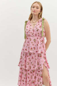 Love Shack Pink Floral Maxi Dress