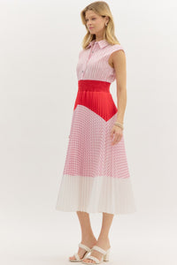 Office Party Red Stripe Dress