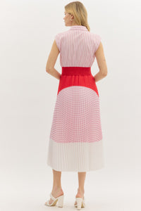 Office Party Red Stripe Dress