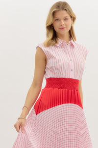 Office Party Red Stripe Dress