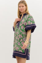 Load image into Gallery viewer, Hamptons Navy Green Print Dress