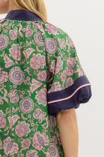 Load image into Gallery viewer, Hamptons Navy Green Print Dress