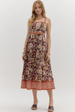 Load image into Gallery viewer, Anne Burgundy Floral Dress