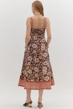 Load image into Gallery viewer, Anne Burgundy Floral Dress