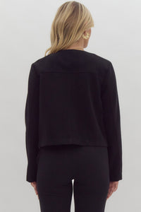 Mod Collarless Black Jacket