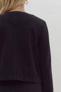 Mod Collarless Black Jacket