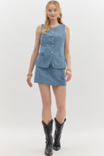 Load image into Gallery viewer, Dreamer Denim Split Vest