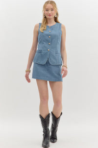 Dreamer Denim Split Vest
