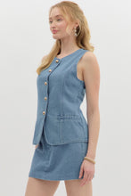 Load image into Gallery viewer, Dreamer Denim Split Vest