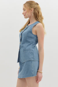 Dreamer Denim Split Vest
