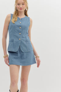 Dreamer Denim Split Vest