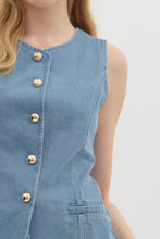 Load image into Gallery viewer, Dreamer Denim Split Vest