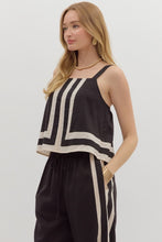 Load image into Gallery viewer, Bella Black White Tank Top