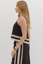 Load image into Gallery viewer, Bella Black White Tank Top