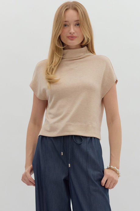 Ela Oatmeal Knit Top