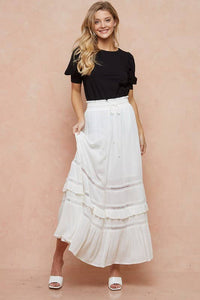 Boho White Maxi Skirt