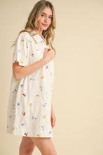 Load image into Gallery viewer, Fruitful Denim Embroidered Dress