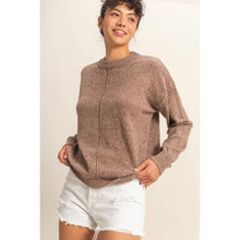Load image into Gallery viewer, Taupe Seam Crew Neck Sweater