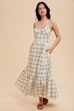Load image into Gallery viewer, Grid Print Maxi Dress