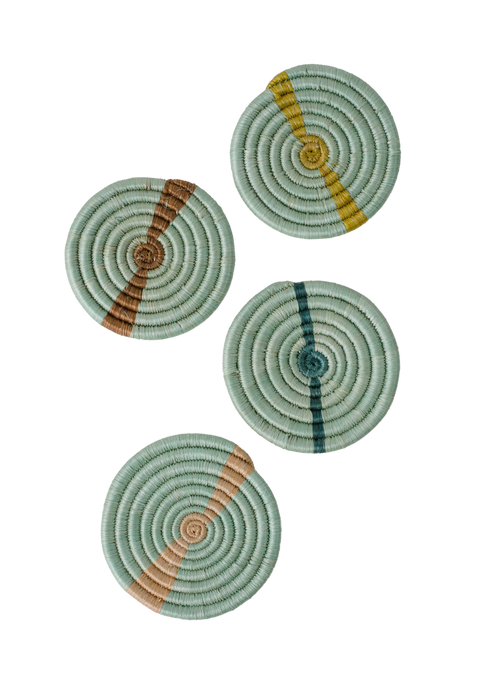 Multicolor Seafoam Coasters, Set of 4