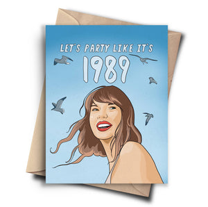 1989 Funny Taylor Swift Birthday Card / New Year Card