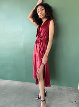 Load image into Gallery viewer, Aeries Burgundy Wrap Dress