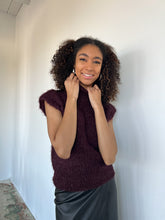 Load image into Gallery viewer, Bianca Burgundy Sleeveless Sweater