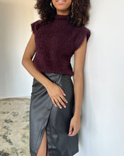 Load image into Gallery viewer, Bianca Burgundy Sleeveless Sweater