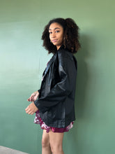 Load image into Gallery viewer, Black Leather Blazer Jacket