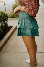 Load image into Gallery viewer, Teal Ruffle Skort