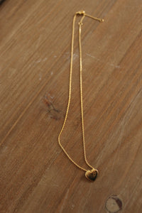 Love You Gold Heart Necklace