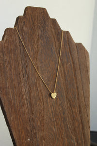 Love You Gold Heart Necklace