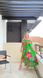 Tropic Green High Low Dress
