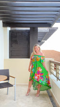 Load image into Gallery viewer, Tropic Green High Low Dress