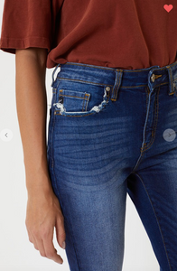 Tatter Bottom High-Rise Skinny Jeans