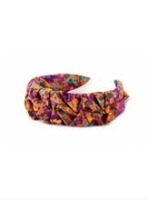 Load image into Gallery viewer, Wide Scrunch Floral Headband