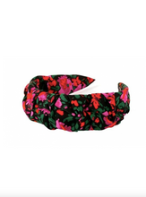 Load image into Gallery viewer, Wide Scrunch Floral Headband