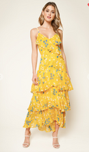 Load image into Gallery viewer, Blooming Yellow Ruffle Dress