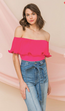 Load image into Gallery viewer, Hot Pink Ruffle Bodysuit