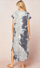 Load image into Gallery viewer, Charcoal Tie Dye Knit Dress