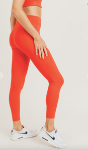 Laser Cut Orange Leggings