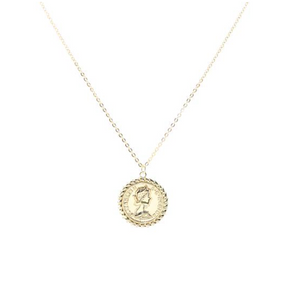 Queen Gold Coin Necklace
