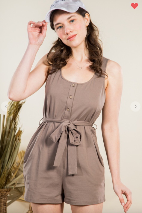 Natural Knit Crossback Romper