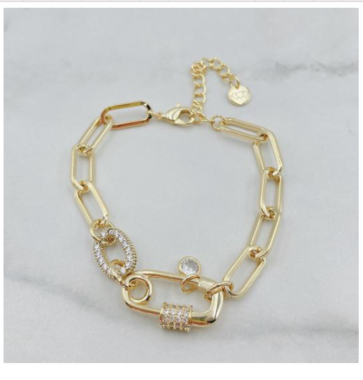 Treasure Jewels Link Chain Bracelet