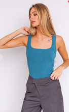 Load image into Gallery viewer, Teal Square Neck Bodysuit