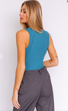 Load image into Gallery viewer, Teal Square Neck Bodysuit
