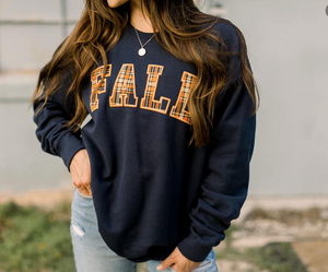Fall Plaid Sweatshirt