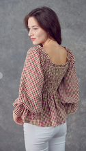 Load image into Gallery viewer, Cora Checker Print Top