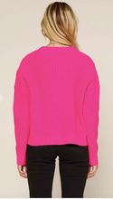 Load image into Gallery viewer, V Cutout Pink Sweater